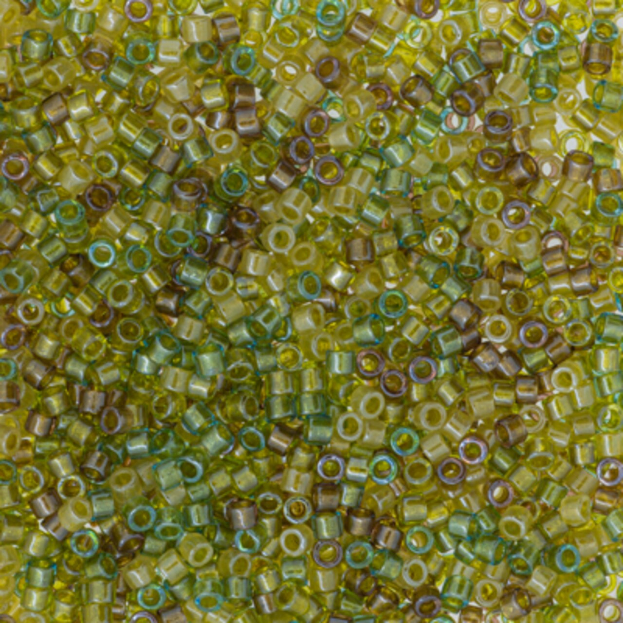 DB0989 11/0 Sparkling Lined Camouflage Mix (Olive Green Forest)  Miyuki Delica